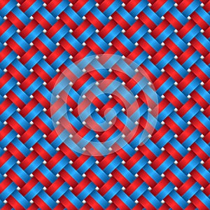 Red and blue weave seamle pattern.